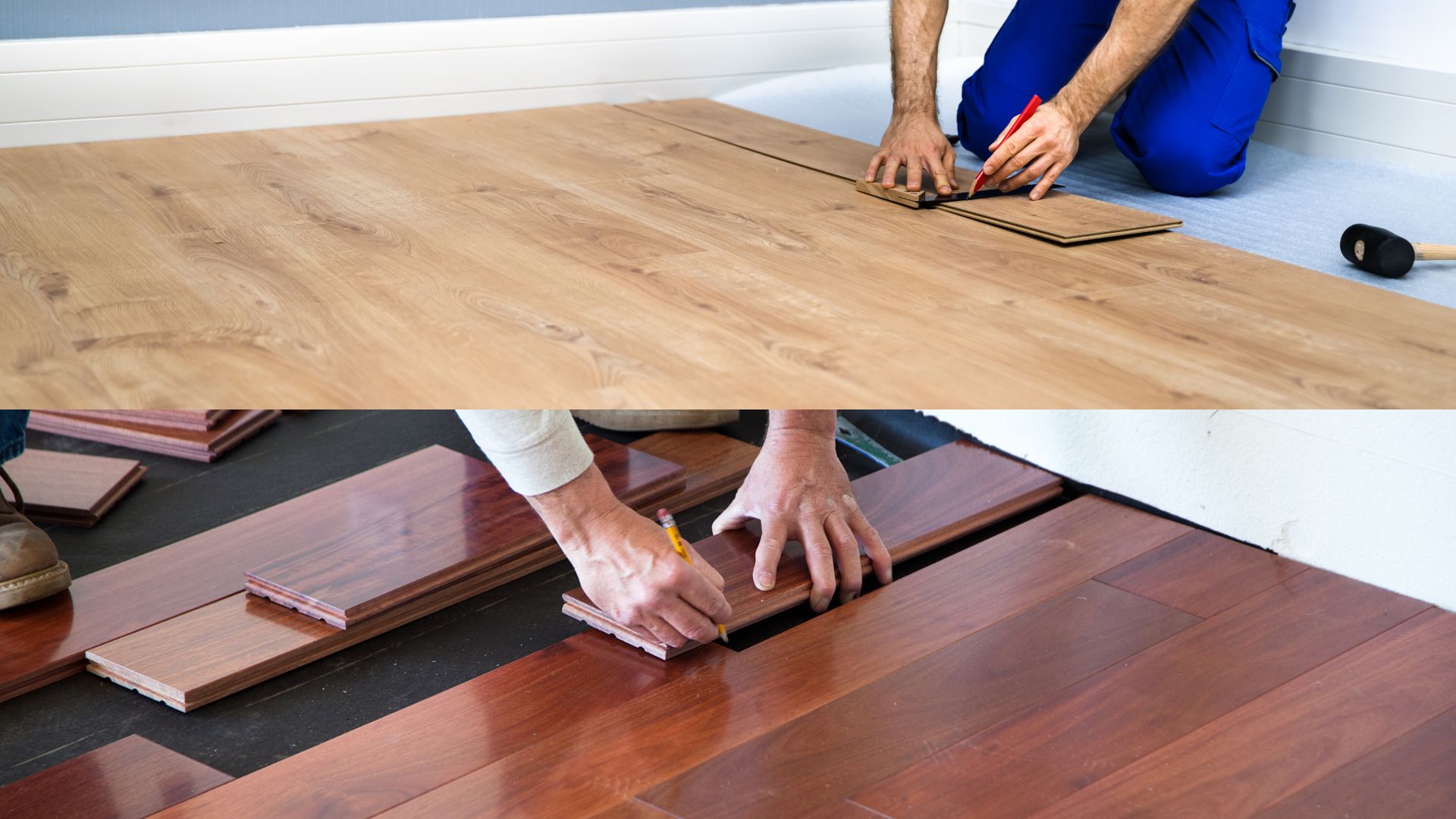 What are the advantages of laminate flooring over those of solid hardwood flooring